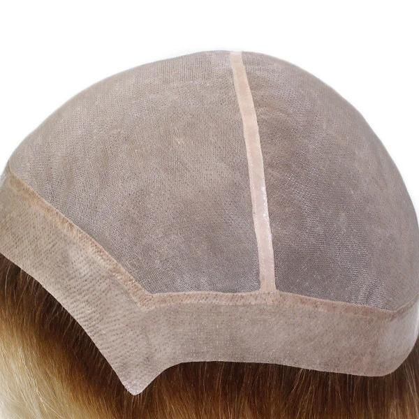 Lw1169 Fine Mono Base Long Blond Color Human Hair Female Toupee