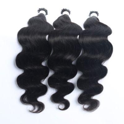 I Tip Microlinks Body Wave Human Hair Extensions for Women Natural Black 8-30 Inches Bundles Brazilian Virgin Bulk Hair
