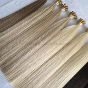 2019 New Design Hand Tied Weft Human Hair Double Drawn Remy Hair Extension