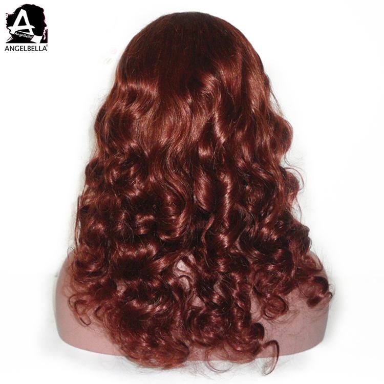 Angelbella 2022 New Arrival Loose Wave Curly Human Hair Wig 33# Lace Front Wigs for White Women