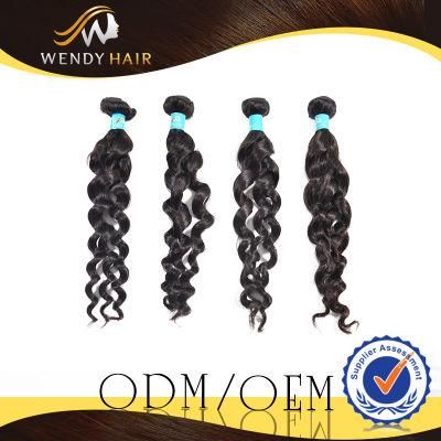 Black Color Indian Remy French Curl Human Hair