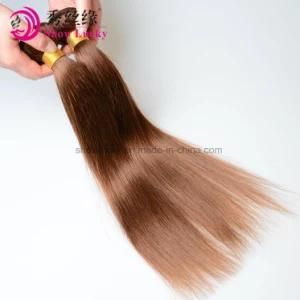 Brown Color Wholesale Human Hair Extension Virgin Chinese Silky Straight Hair Weft