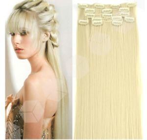 Blond Color 20 Inch Bohemian Remy Human Hair Extension/ Full Head Clip in Hair Extension