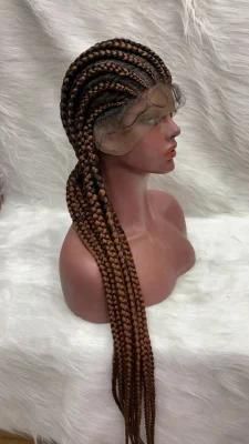 Wholesale Full Lace Braided Wigs Lace Front Synthetic Wig for Women