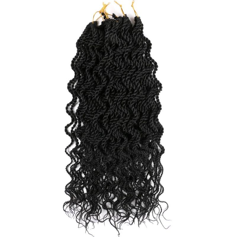 18inch 15 Strands Wavy Senegalese Twist Crochet Braiding Goddess Hair Extensions