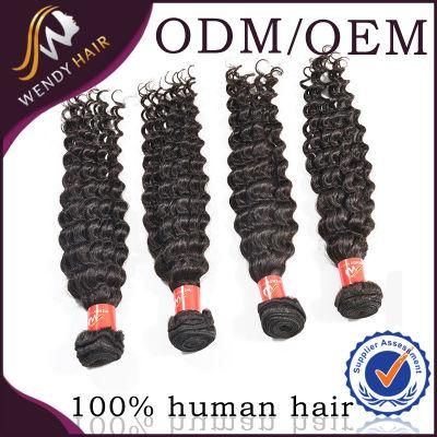 Black Color Virgin Peruvian Human Hair Deep Wave Hair