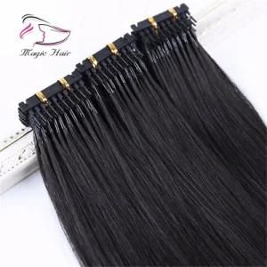 2019 New Products Hair Customized Color Available 6D Human Hair Extensions #1b Highlight 25grams/Bag 6D