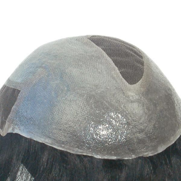 Ljc1399 Clear PU with Lace Black Natural Hair Toupees