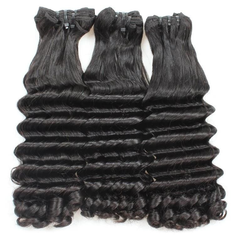 Double Drawn Deep Loose Wavy Curly Funmi Human Hair Bundles Extension