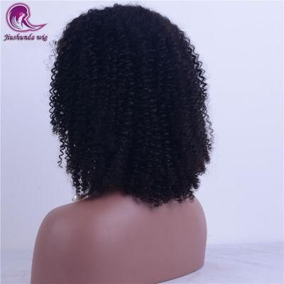 Wholesale Afro Curly Peruvian Virgin Hair Front Lace Wig