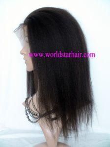 Kinky Straight Human Hair Full Lace Wig