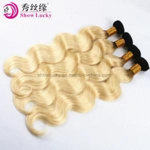 Unprocessed Blonde Remy Chocolate Human Hair Weave 1b/613 Omber Body Wave Virgin Peruvian Hair