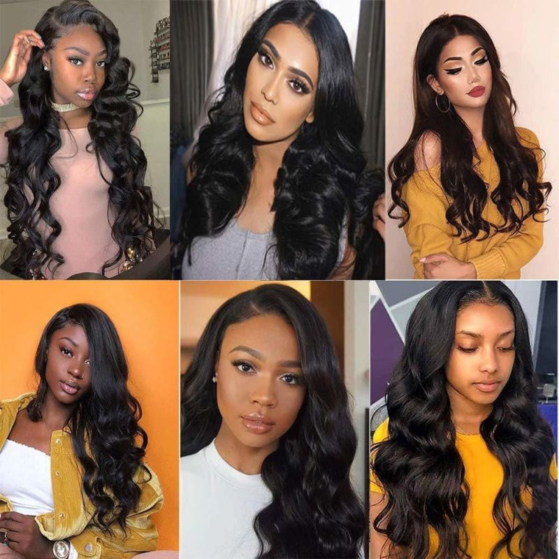 Body Wave Bundles 24 26 28 Inch Unprocessed Human Hair Brazilian Virgin Hair 3 Bundles Body Wave Natural Color Human Hair Extensions