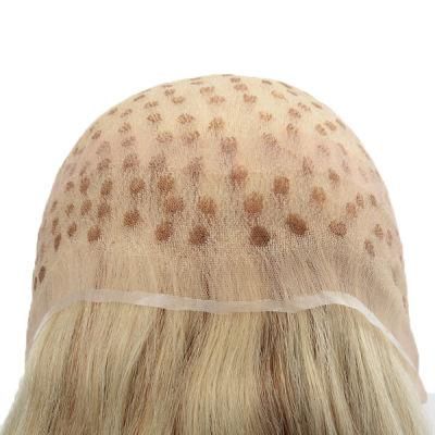 Lw6138 Full French Lace Cap Human Hair Wig with Spot Color Women&prime;s Hairpiece