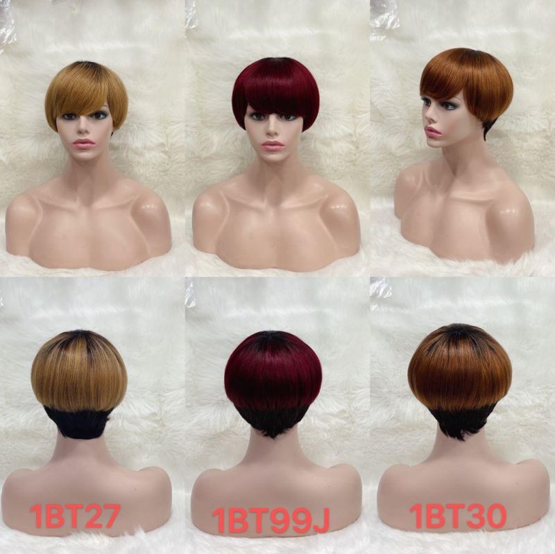 Cheaper Real Human Hair Wig Red Lace Front Wig Wavy Wigs