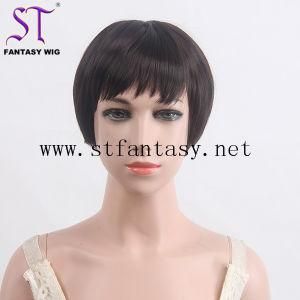Short Bob Synthetic Hair Black Wig for Children 2584