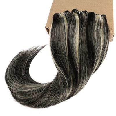 Platinum Blond Brazilian Straight Human Hair Weave Bundles 10&quot;-30&quot; Remy Vrgin Hair Extensions Multi-Color Weft