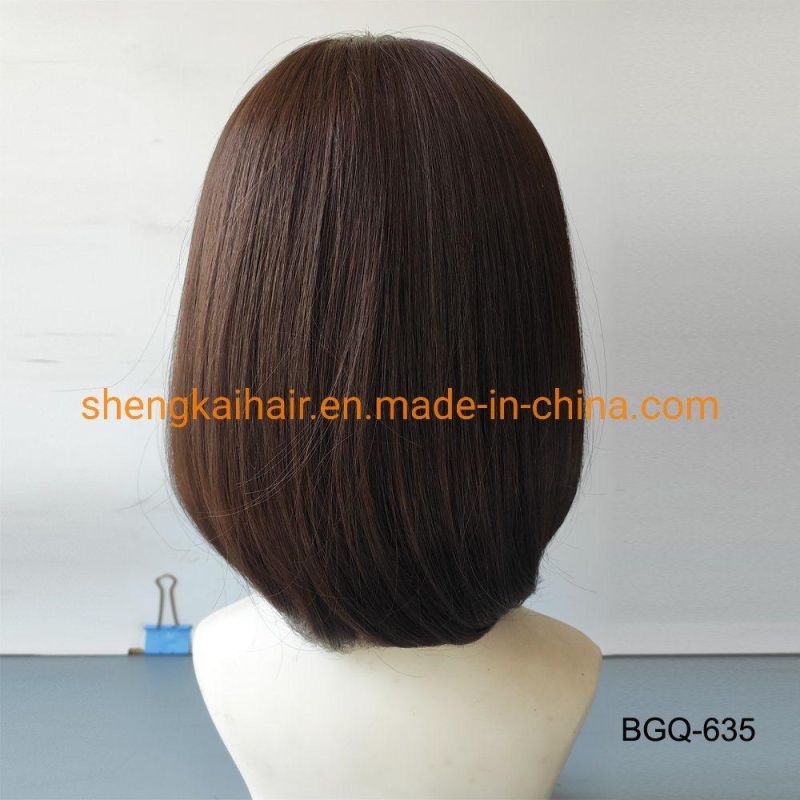 China Wholesale Natural Looking Synthetic Hair Human Hair Blend Wigs for Women 583