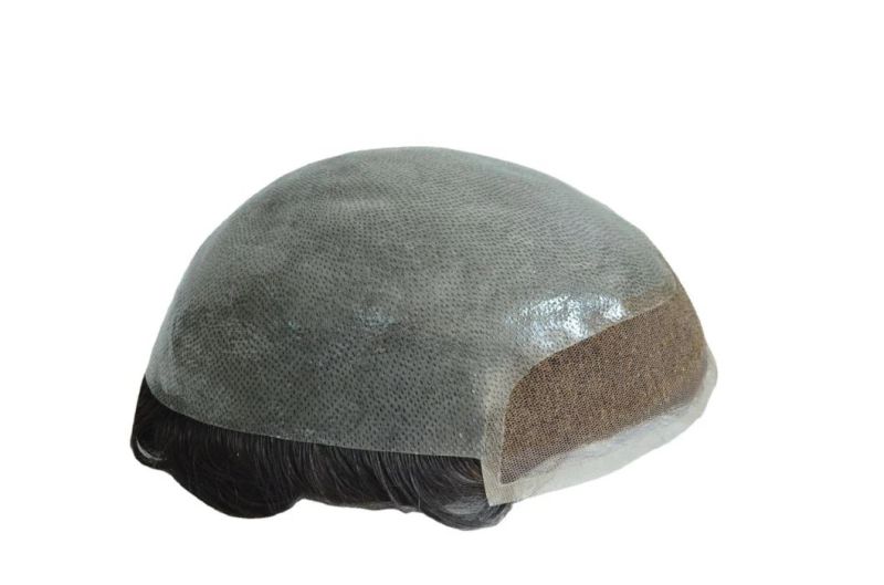 Hair Weaving Replacement Human Hair Full Hand Weaving Bio Men′s Wig