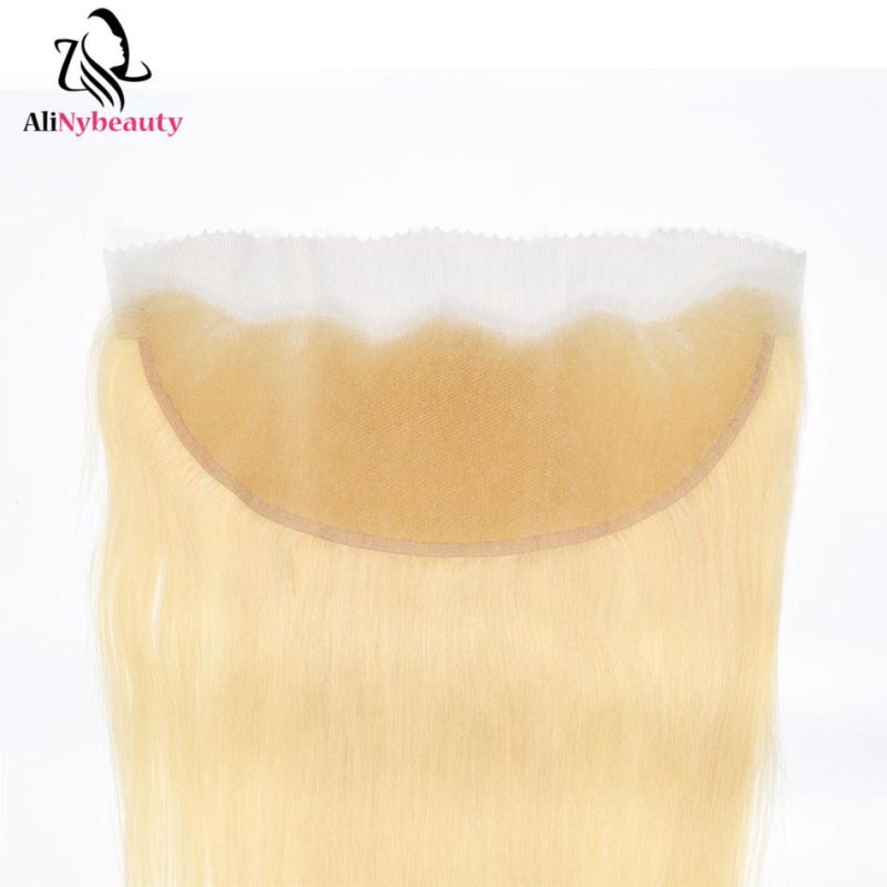 100% Virgin Human Hair Natural Straight 613 Lace Frontal Closure