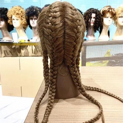 Ready to Ship Large Stock Braided Wigs Synthetic Hair Wigs