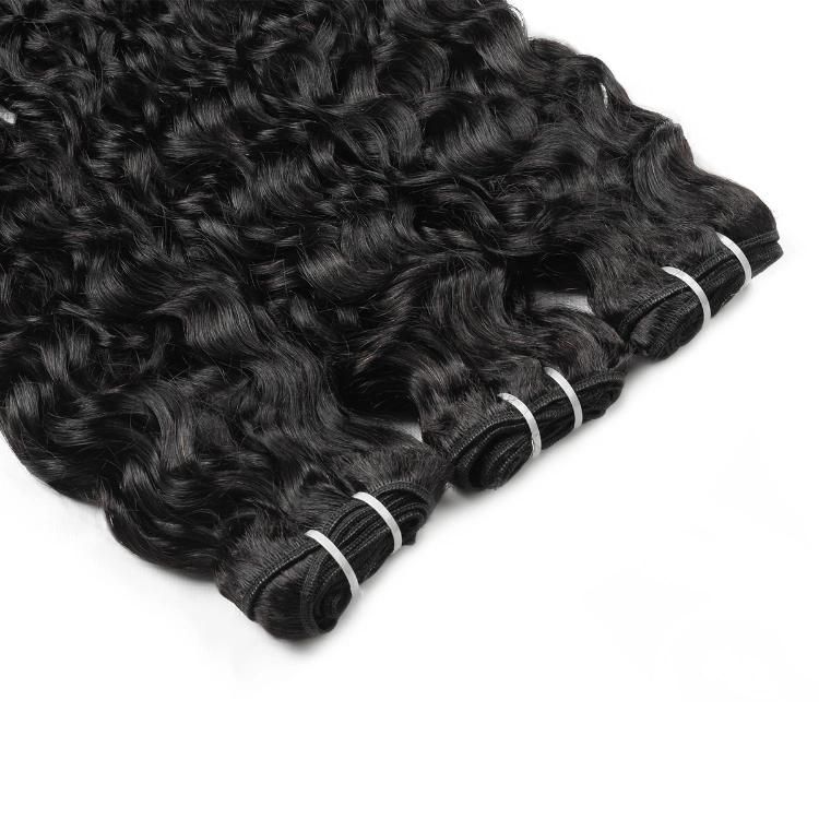 Water Wavy Non Remy Natural Human Hair Weave Human Hair Bundles