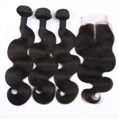 12A Virgin Hair Body Wave Human Hair Bundles with Closure Set