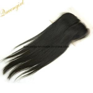 Black Human Hair Accessories Natural Remy Virgin Burmese Straight Hair Lace Closure