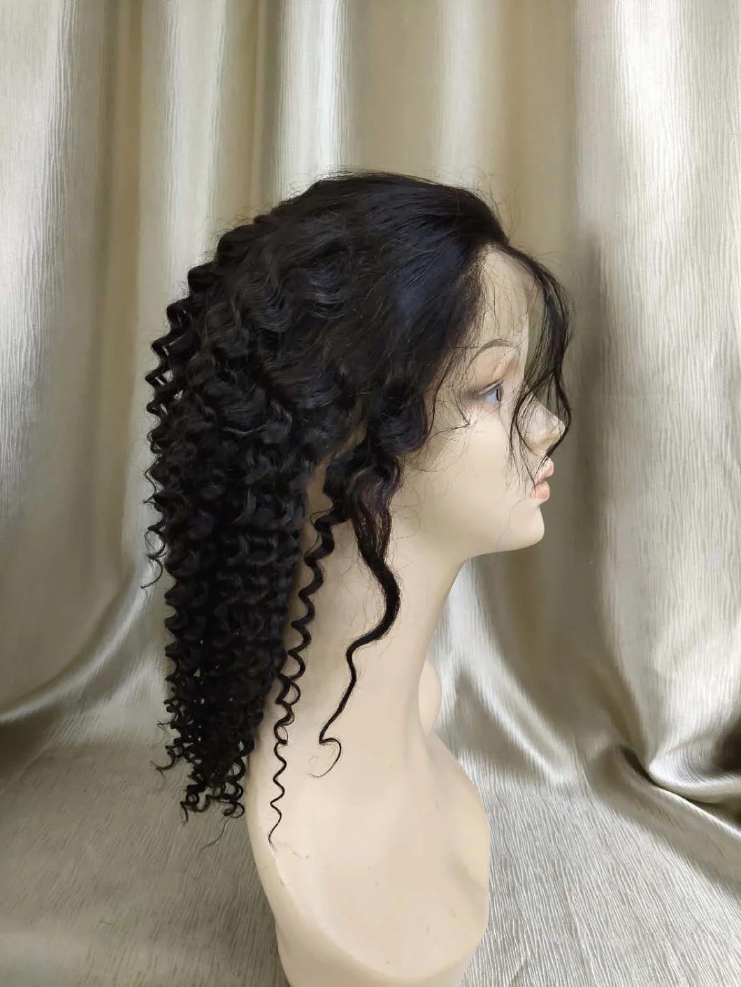 Deep Wave Brazilian Human Hair Wig with HD Lace Frontal