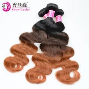 Top Grade Fashion Hair Styling Indian Body Wave Bundles Ombre Human Hair Weave Three Tone 1b 4 30 Non Remy Hair 16&quot;18&quot;20&quot; 3 PCS
