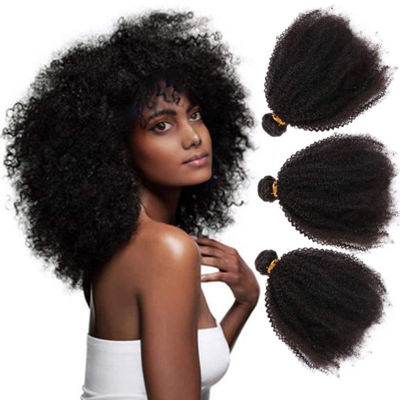 Kbeth Human Hair Extension Afro Cheap Raw Indian 100% Virgin Custom 10 Inch Kinky Curly Bundles Virgin Mink Brazilian Cuticle Aligned Hair Extensions