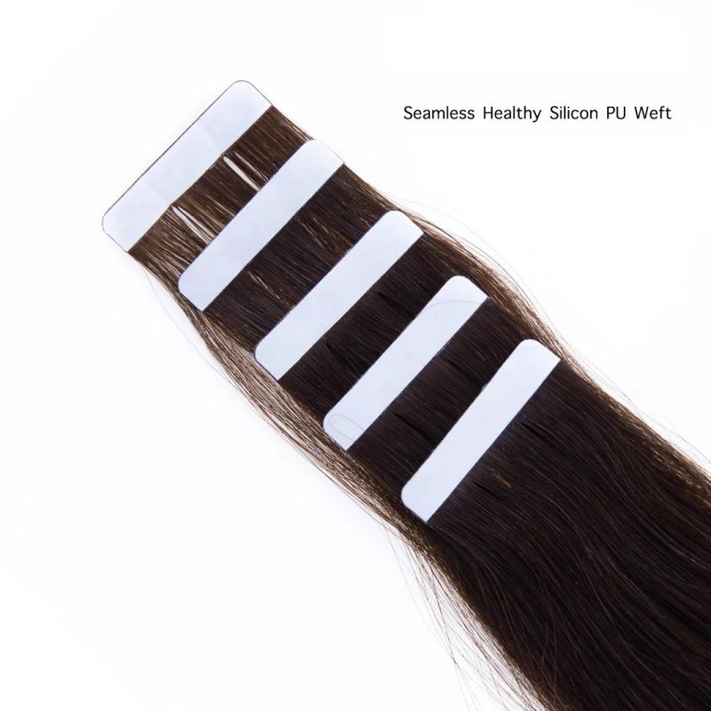 Hair for Woman Tape Hair Extensions Human Hair Machine-Made Remy Double Sided Adhesive Tape Extensions Hair 20/40PCS Tape Ons