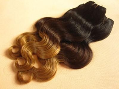 Supply Human Hair Weft Three Tone Ombre Color Hair Weft