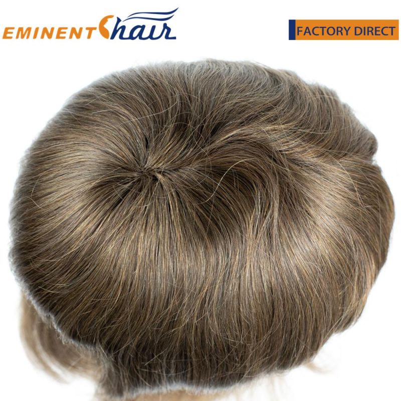 Durable Custom Made Human Hair Fine Mono Women′s Toupee