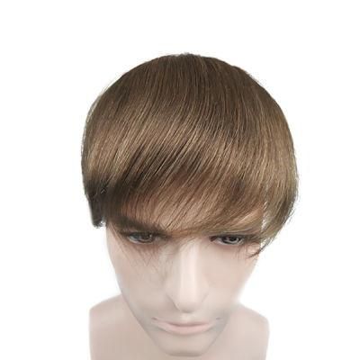 Custom Men&prime;s French Lace Toupee - Real Human Hair Blonde