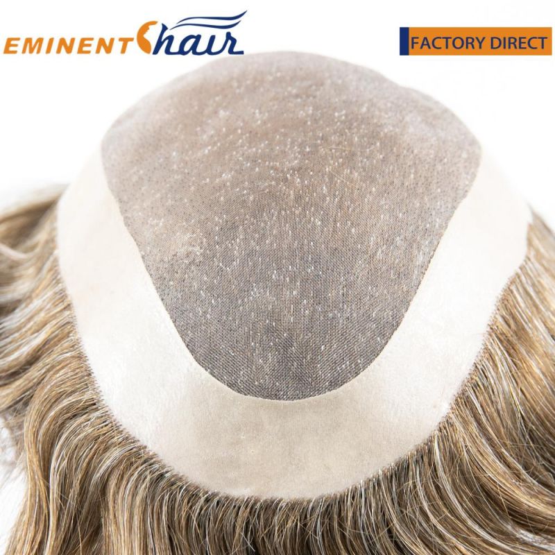 Durable Remy Human Hair Women′s Toupee Mono with PU All Around