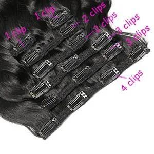 Kbeth Human Hair Extensions Clip Ins for Black Woman 2021 Summer Fashion 100% Virgin Human Hair Black Hair Clip in Body Wave Remy Sexy Human Hair Extension