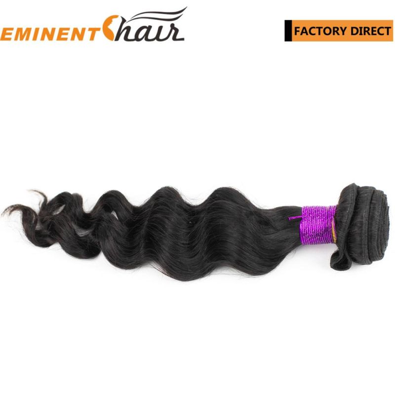 Straight Human Hair Bundles with Closure Natural Color