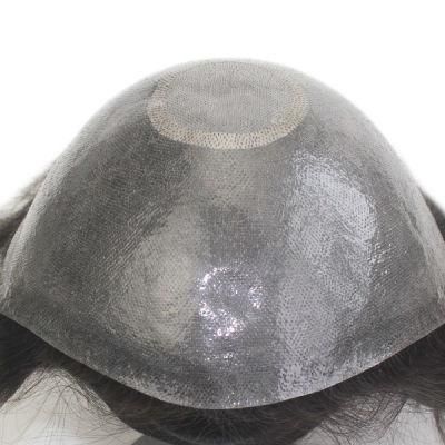 Lw1222 Super Fine Mono with PU Full Cap Human Hair Replacement System