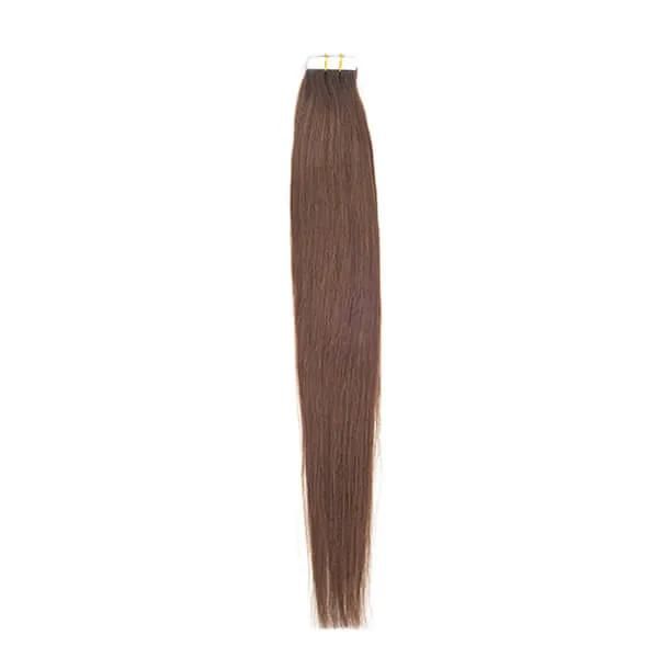 Long Straight Brown Human Hair High Quality Tape Hair System