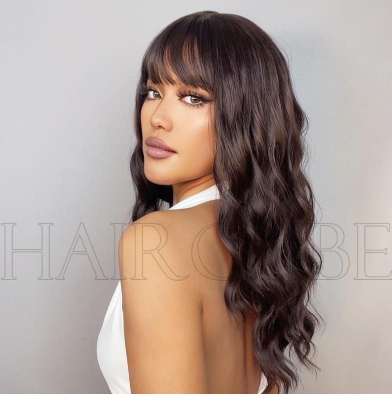 Freeshipping Synthetic Wigs Medium Brown Hair High-Temperature Daily Use Dropshipping Wholesale