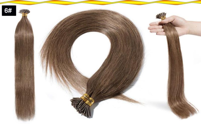Straight Keratin Capsules Human Fusion Hair I Tip Hair Extensions