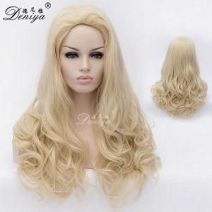Fashion Style Cute Blonde Color High Quality Synthetic Long Lace Front Cosplay Wig