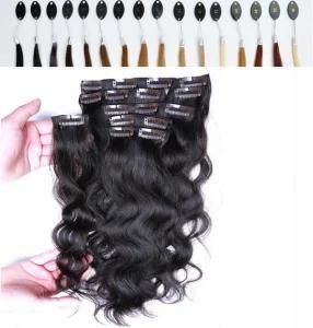 in Stock Natural Wave Clipin Human Extensions Hair