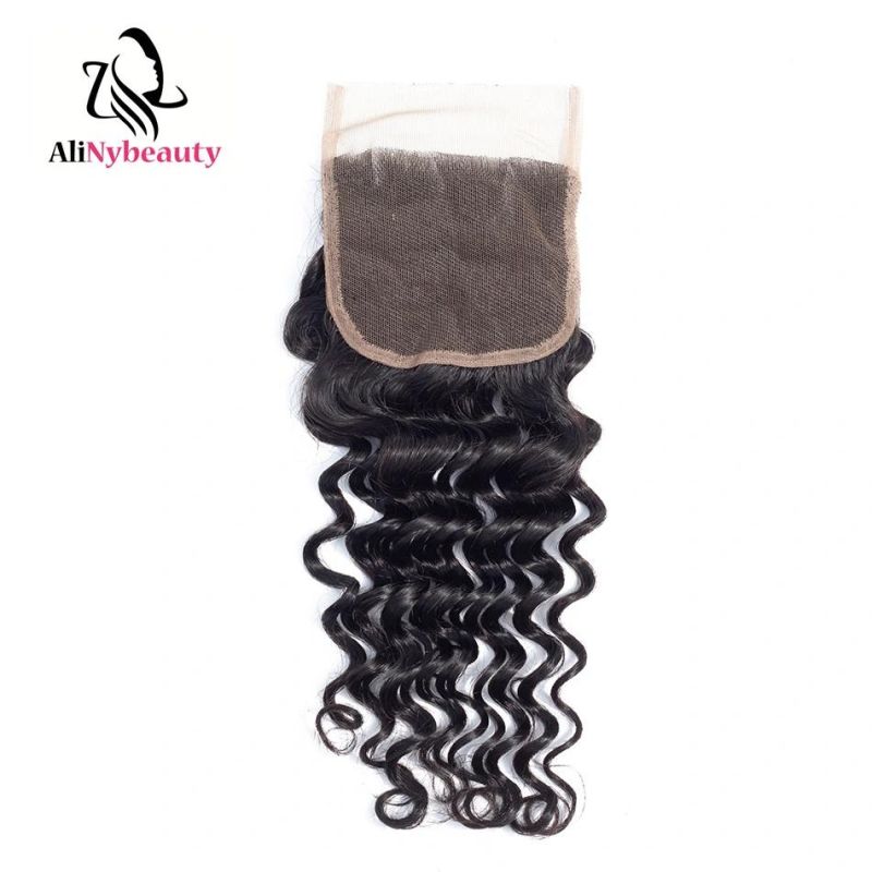 Brazilian Virgin Human Hair Kinky Curly Lace Closure