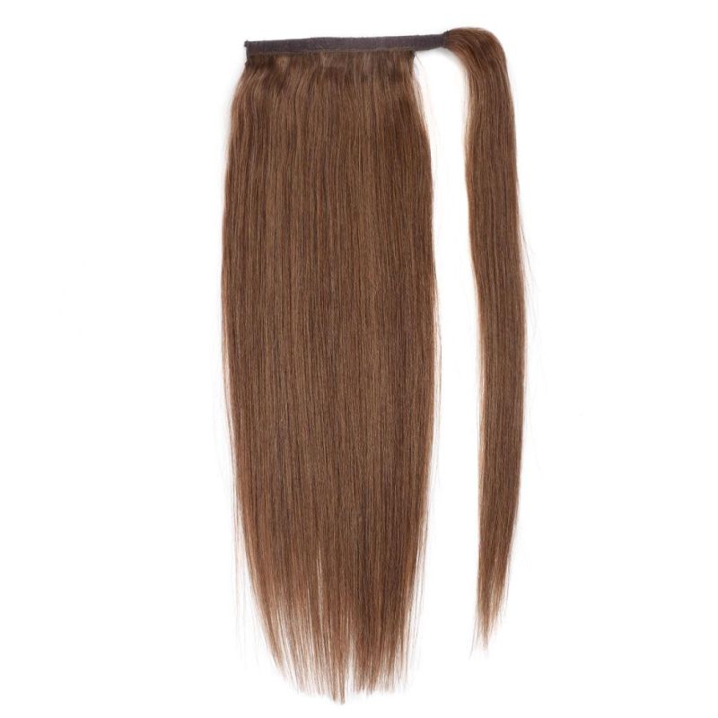 Wholesale Natural Real Hair Ponytail Black Peruvian Human Hair Ponytail