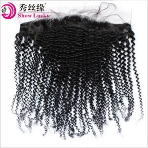 Nice Quality Brazilian Frontal Closure Kinky Curly Full Lace Closure From Ear to Ear with Baby Hair 13X4 Cheap Lace Frontals