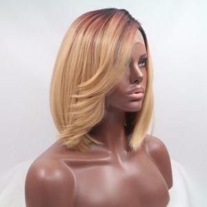 Professional Wigs Comfortable Lace Ombre Color Bob Lace Front Lace Wig for Black Women