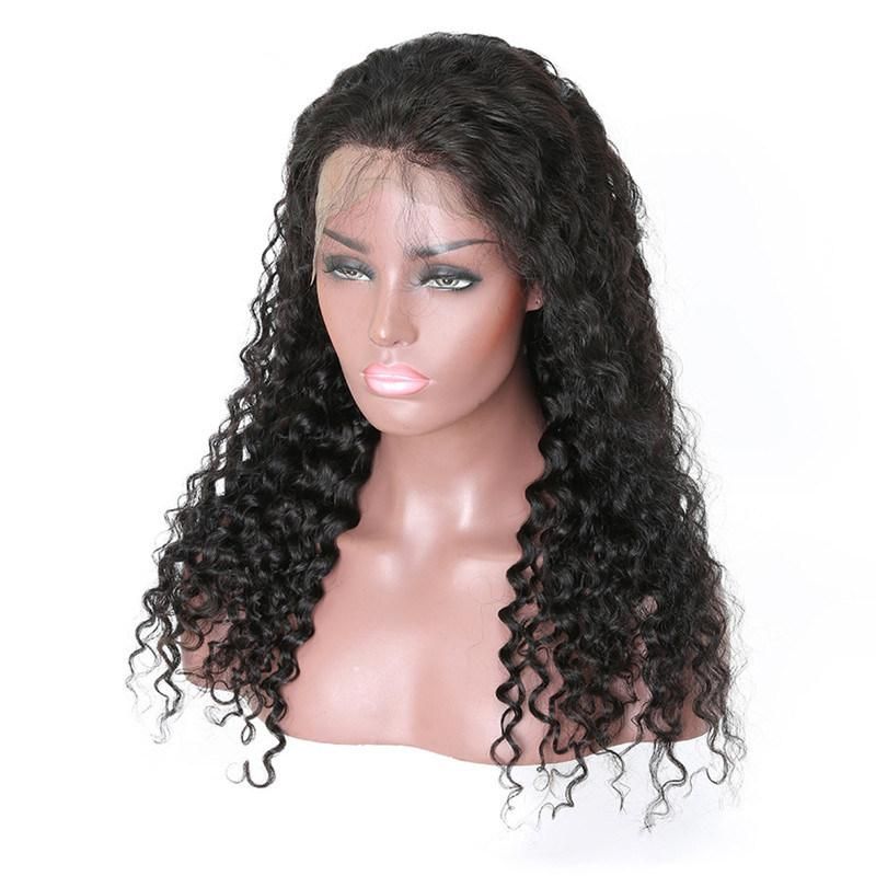 Brazilian Deep Wave Lace Front Human Hair Wigs Front Lace Wigs with Baby Hair 13X4 Preplucked Natural Hairline Remy Hair 180% Density