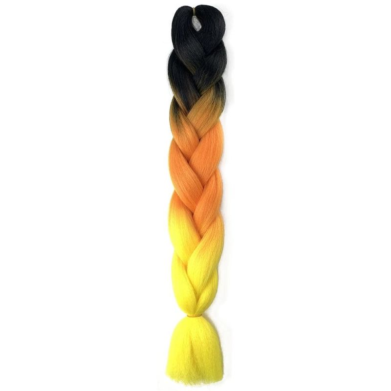 Kbeth All Colors in Stock 100g 24inch Ombre Africa Hair Extension Jumbo Braid Synthetic Good Quality Hair for White Woman in Stock